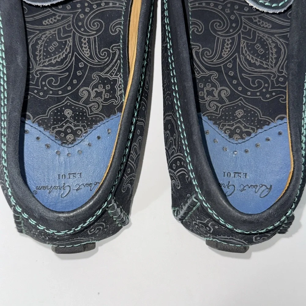 Robert Graham Men's‎ Verrazano Black & Teal Loafers